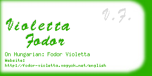 violetta fodor business card